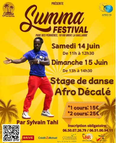 Un stage de danse Afro Décalé exceptionnel avec Sylvain Tahi